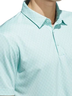 adidas Core Allover Print Polo Shirt - Semi Flash Aqua/Mint Tone