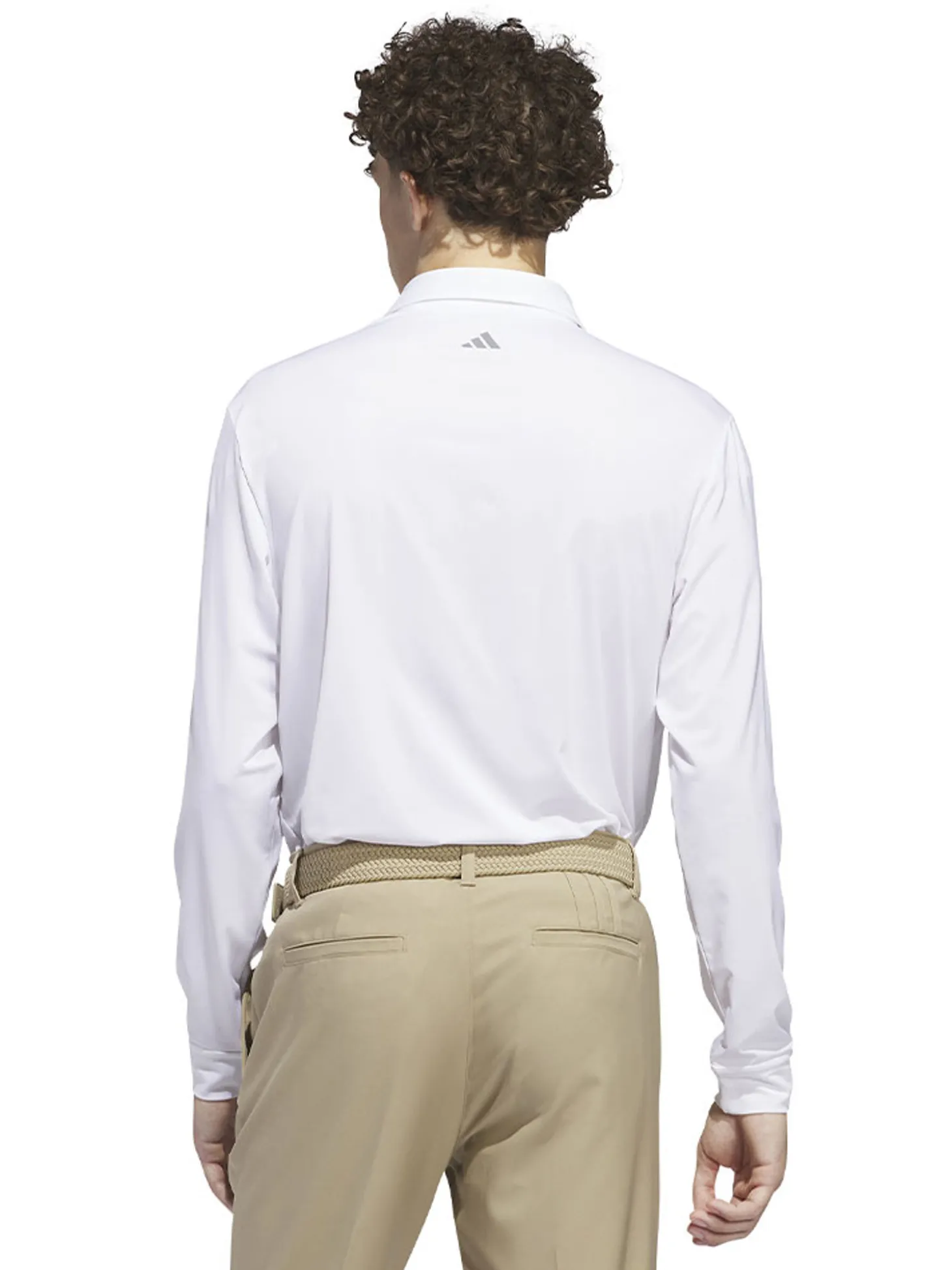 adidas Core Long Sleeve Polo Shirt - White