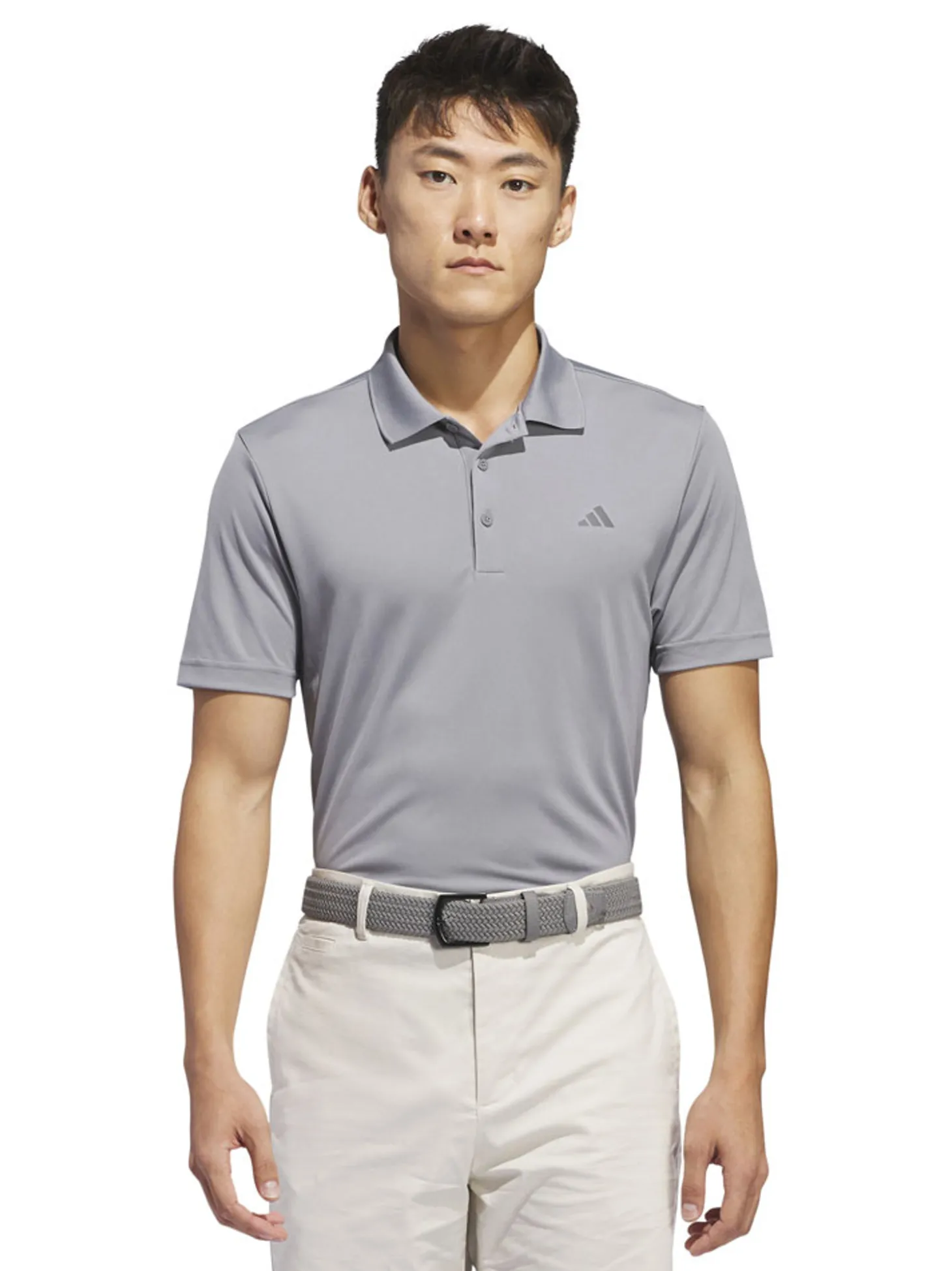 adidas Core Performance PrimeGreen Polo Shirt - Grey Three