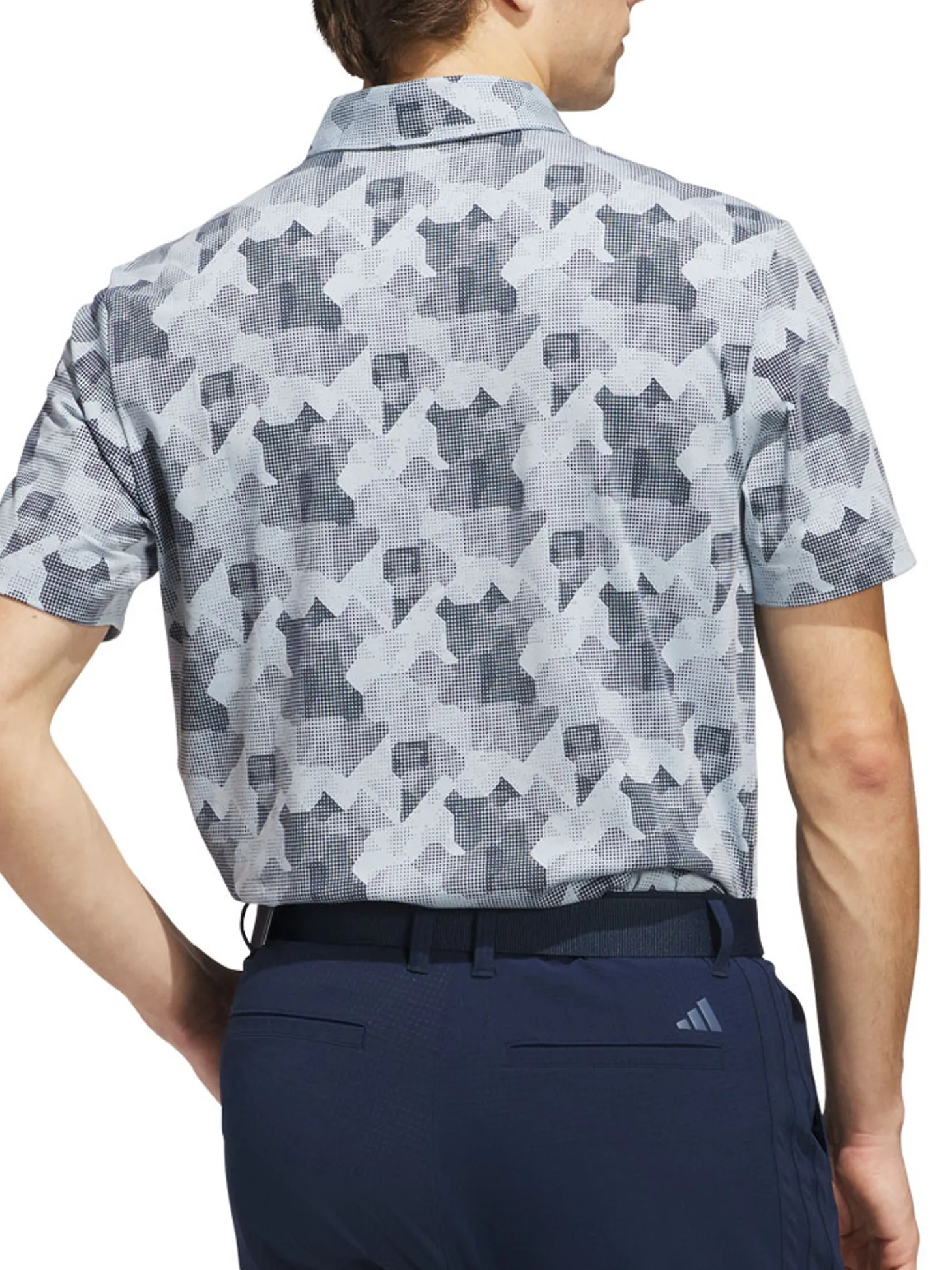adidas Go-To Printed Polo Shirt - Wonder Blue/Collegiate Navy