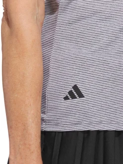 adidas Womens Ottoman Short Sleeve Polo Shirt - Black