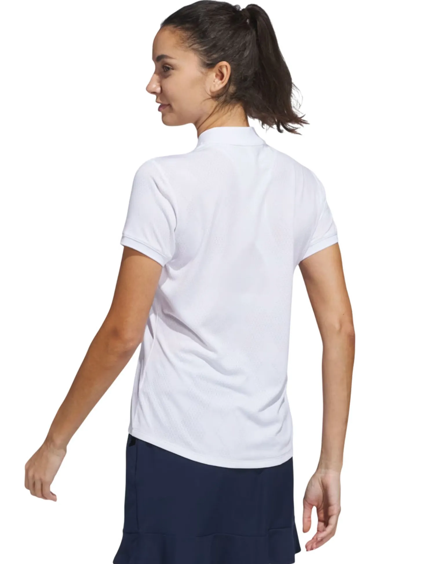 adidas Womens Ultimate365 Diamond Jacquard Polo Shirt - White