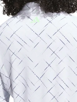 adidas Womens Ultimate365 Printed Quarter-Zip Mock Neck Top - White