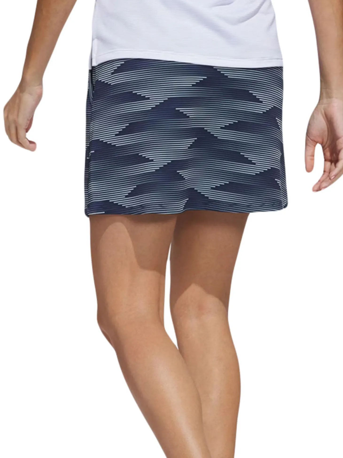 adidas Womens Ultimate365 Printed 16-Inch Skort - Collegiate Navy