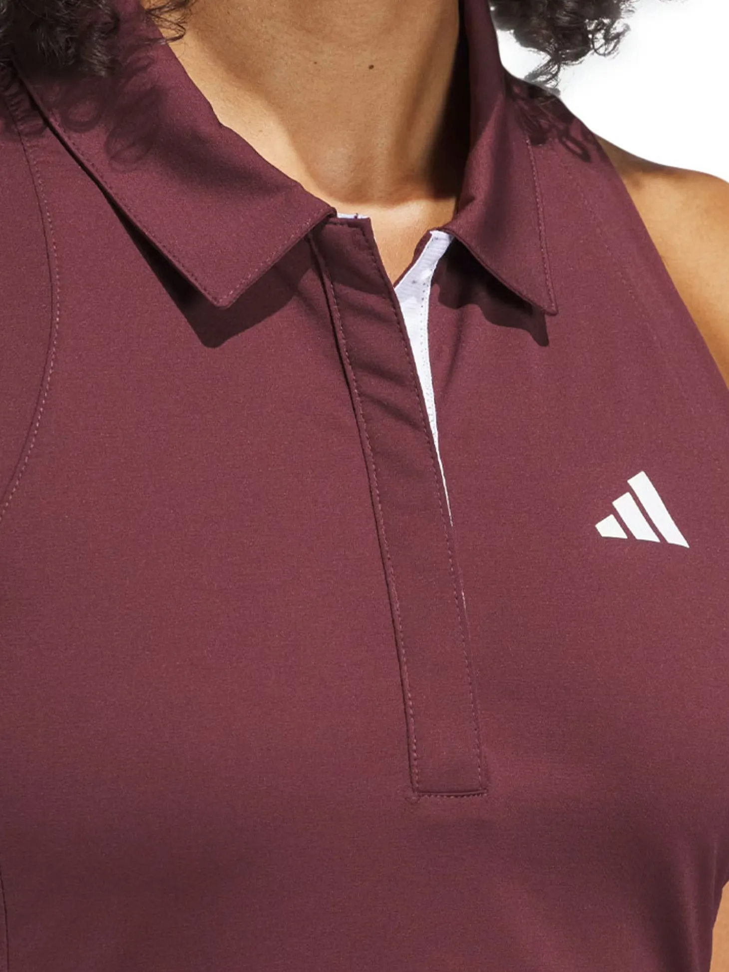 adidas Womens Ultimate365 Tour Twistknit Pleated Dress - Aurora Ruby