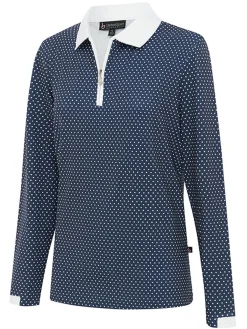 Birdee Sport Women's Cosmic Ambrose Long Sleeve Top - White/Navy