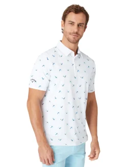 Callaway All Over Birdie Polo - Bright White
