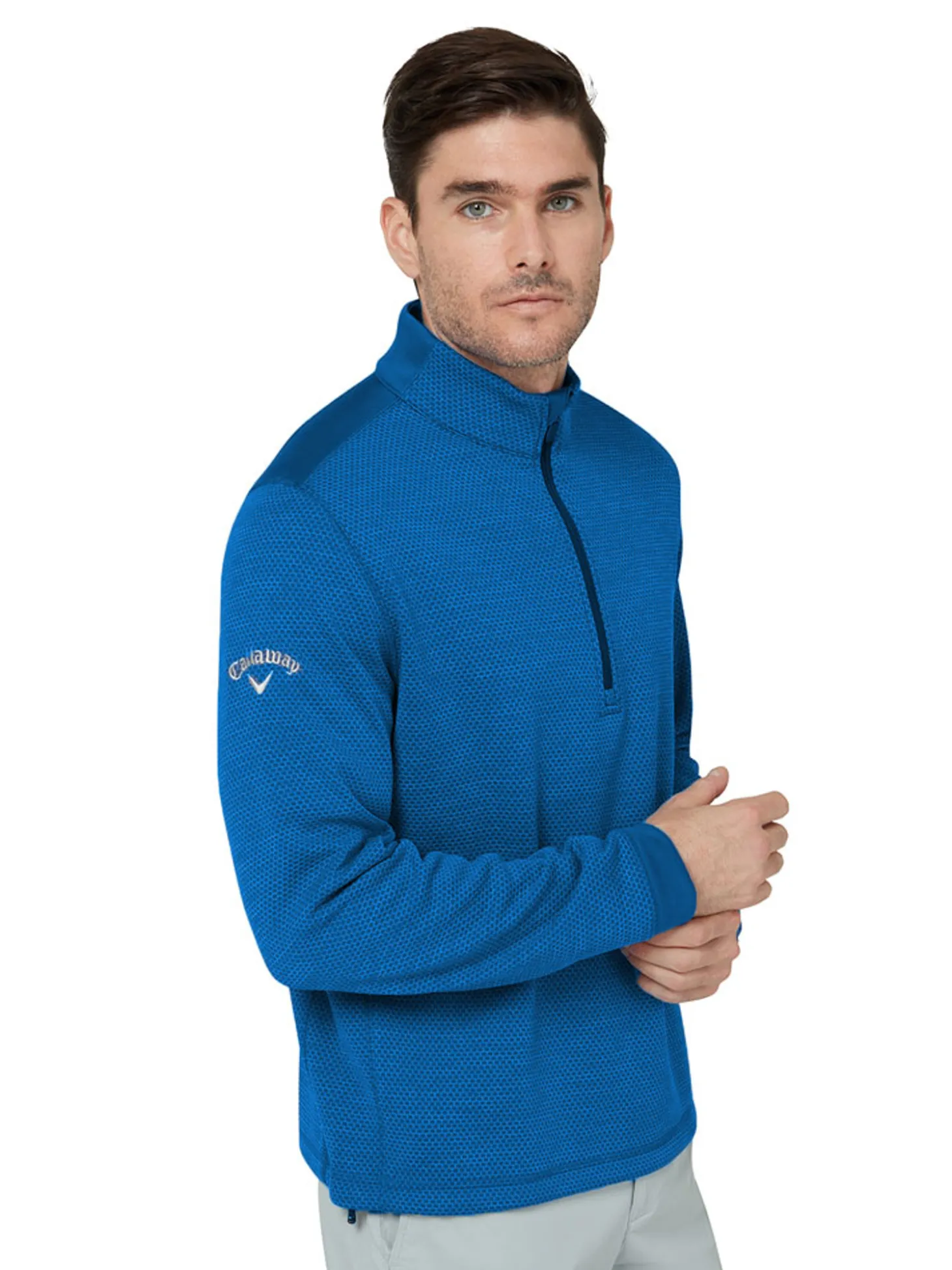 Callaway Hex Fleece 1/4 Zip Pullover - Galaxy Blue