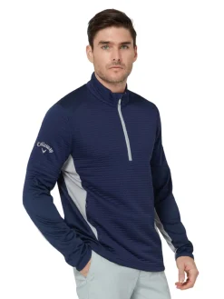 Callaway Textured 1/4-Zip Pullover - Peacoat