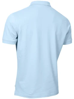 Calvin Klein Cotton Blend Quad Polo - Sky Blue