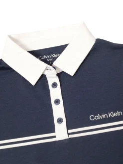 Calvin Klein Womens Bellevue Sleeveless Polo Shirt - Navy