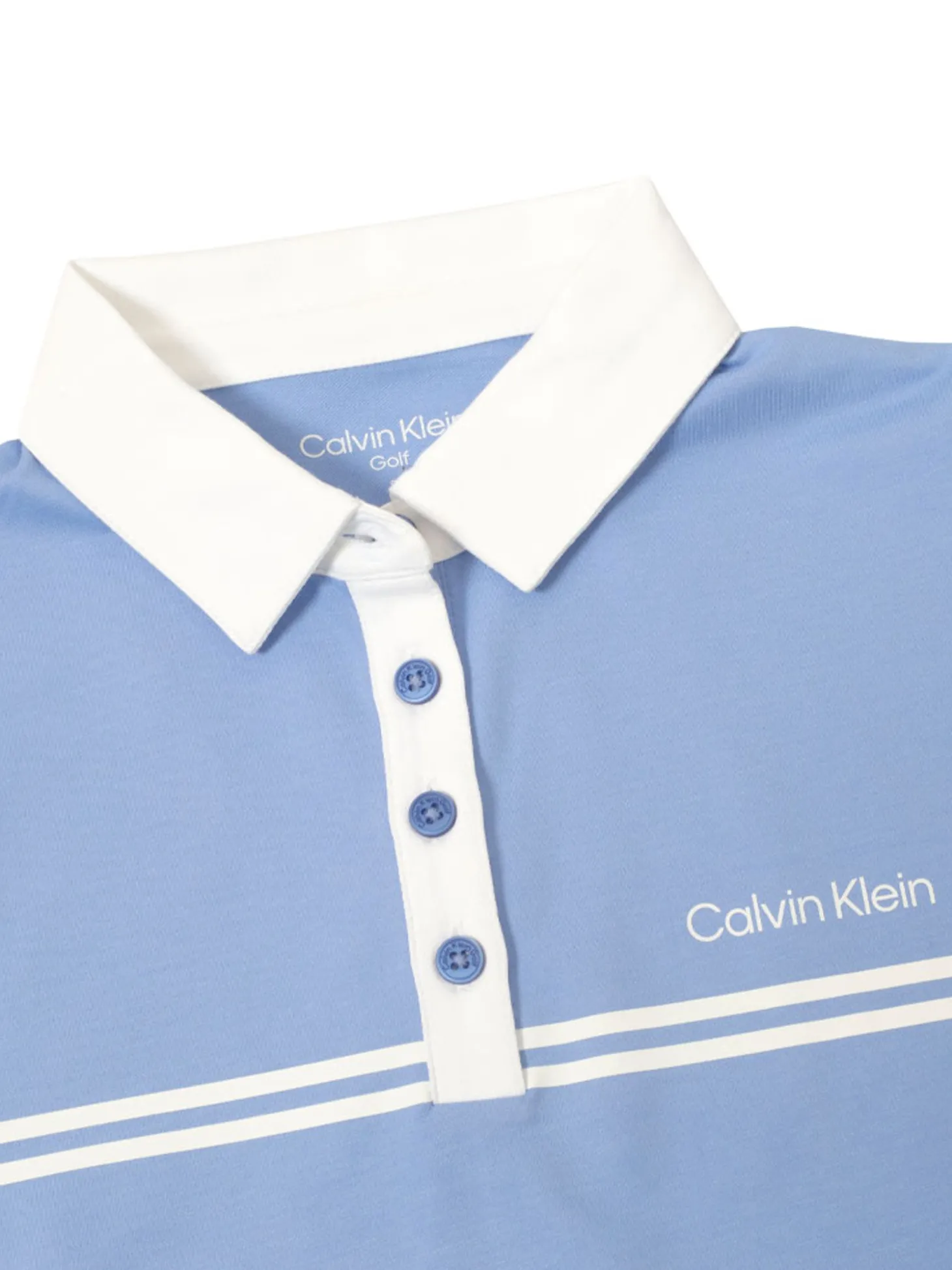 Calvin Klein Womens Bellevue Sleeveless Polo Shirt - Cornflower Blue