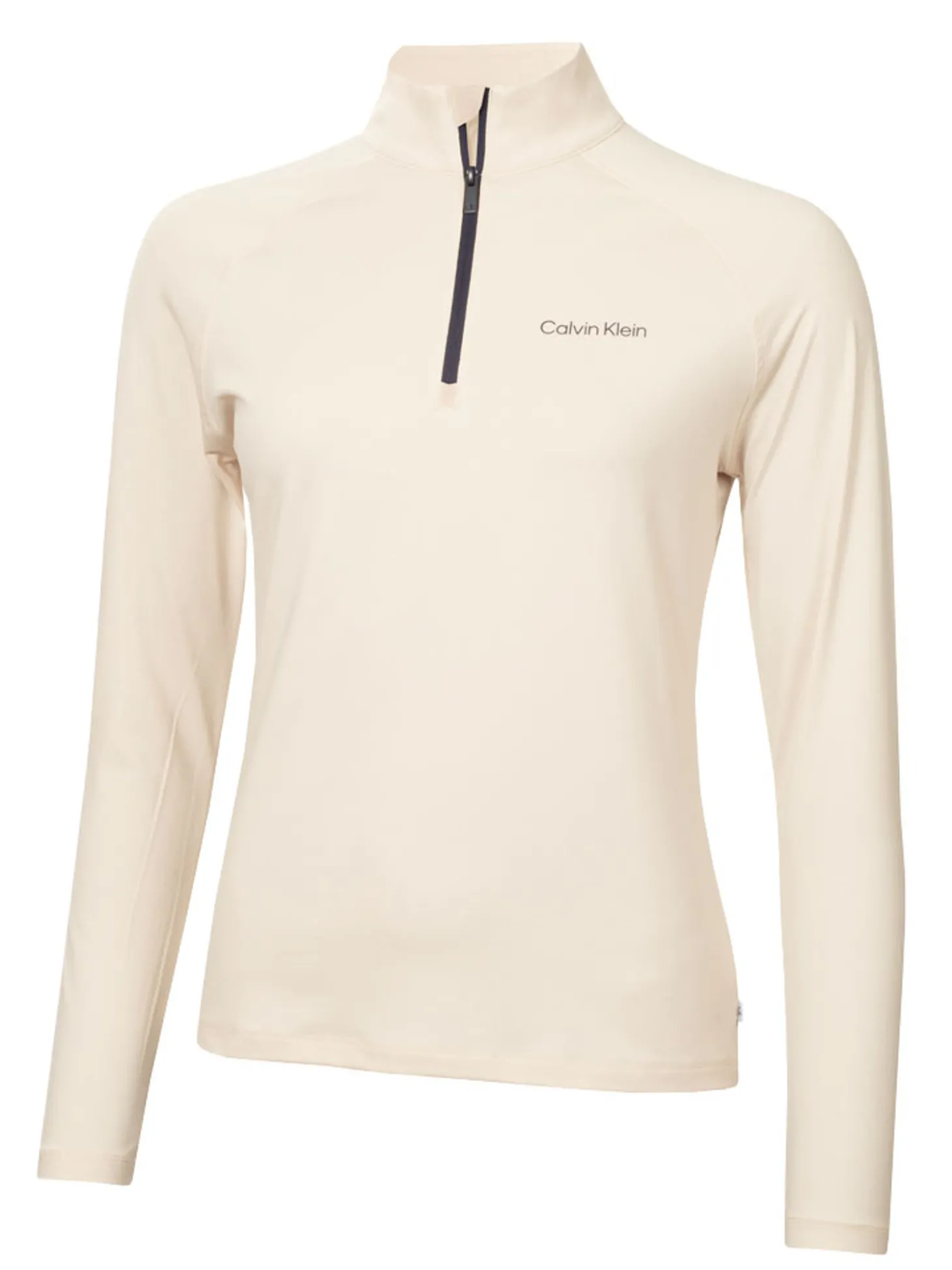 Calvin Klein Womens Dakota Quarter Zip Top - Tapioca
