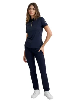 Calvin Klein Womens Layla Short Sleeve Polo - Navy