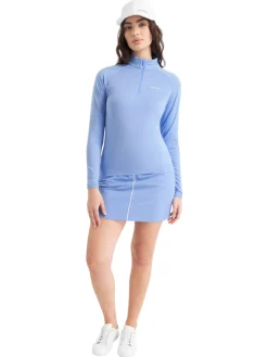 Calvin Klein Womens San Marco's 1/4-Zip - Cornflower Blue
