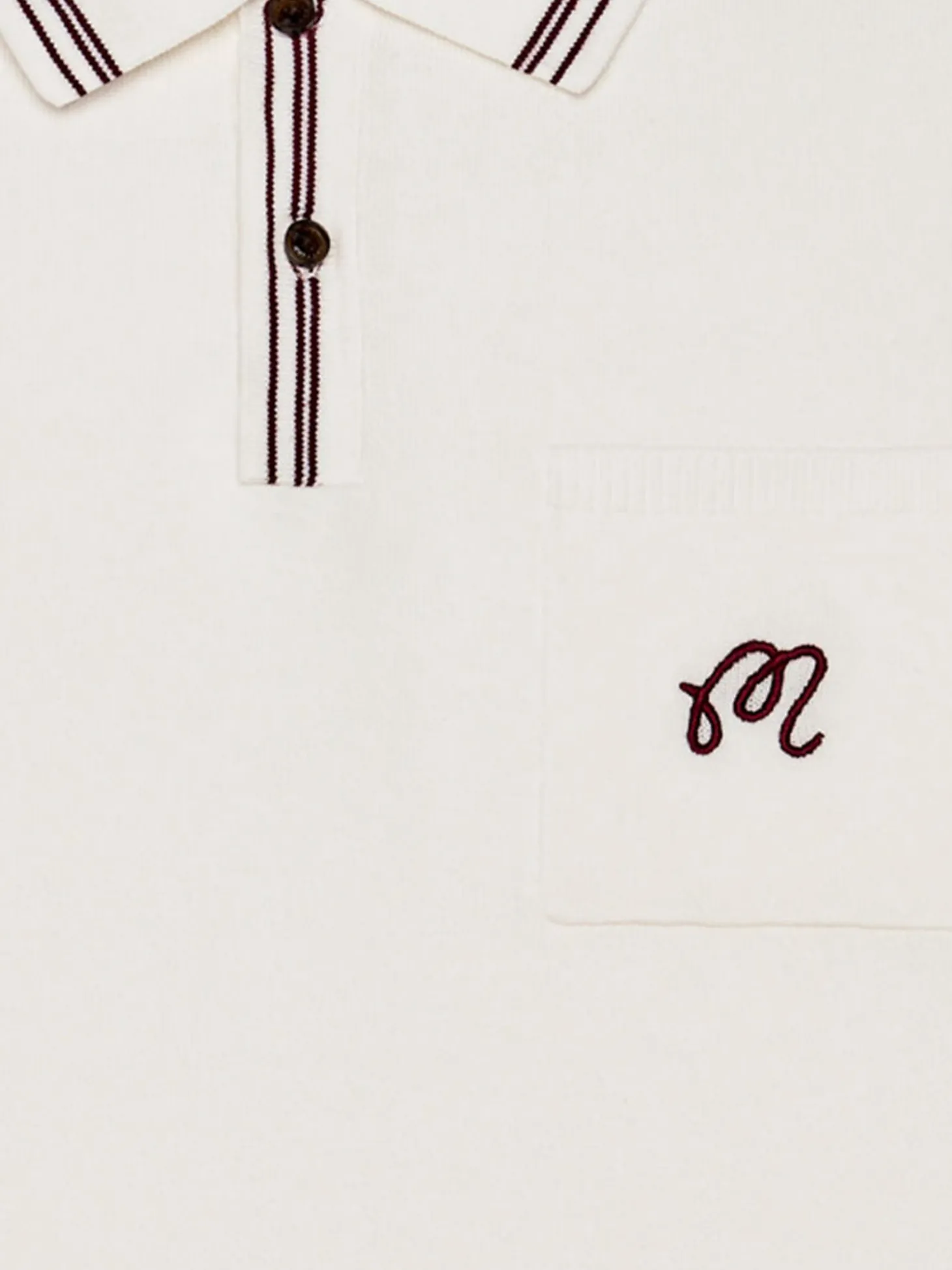 Malbon Campania Knit Polo - Ivory