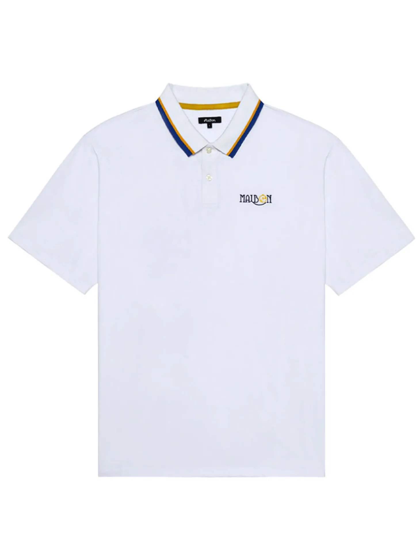 Malbon Grasse Pique Polo - White