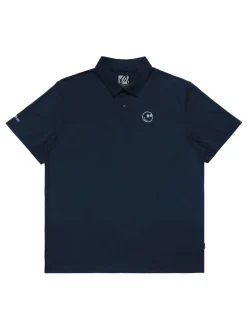 Malbon Performance Pique Polo - Navy