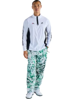 Malbon Poly Performance Quarter Zip - White