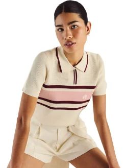 Malbon Womens Carina Polo - Ivory