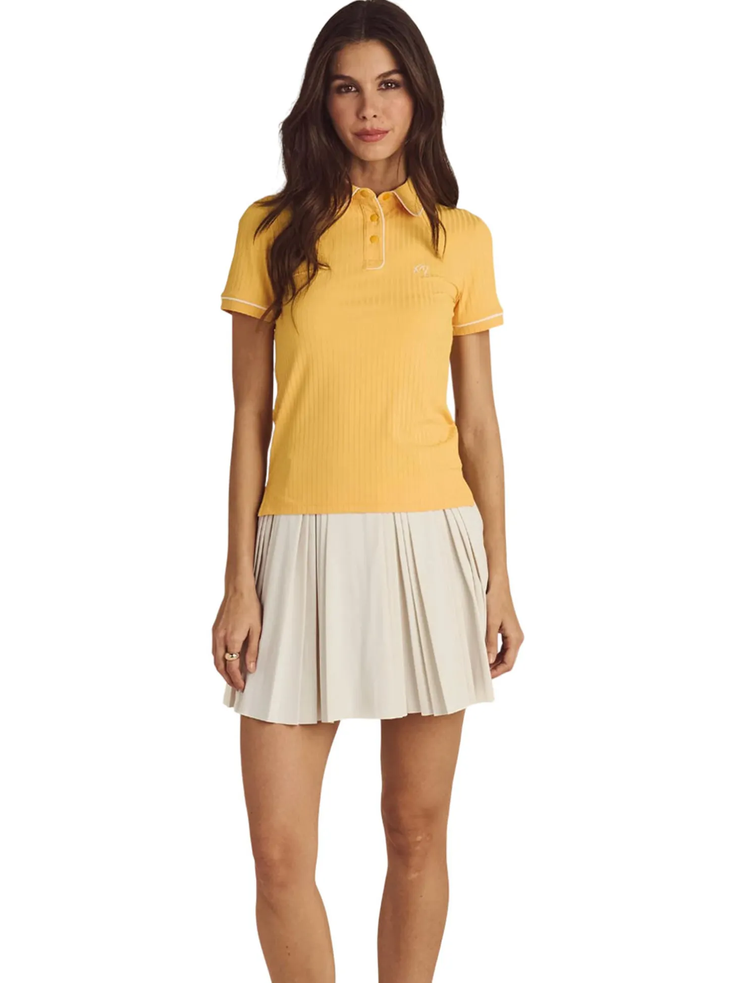 Malbon Womens Joelle Pleated Skort - Ivory