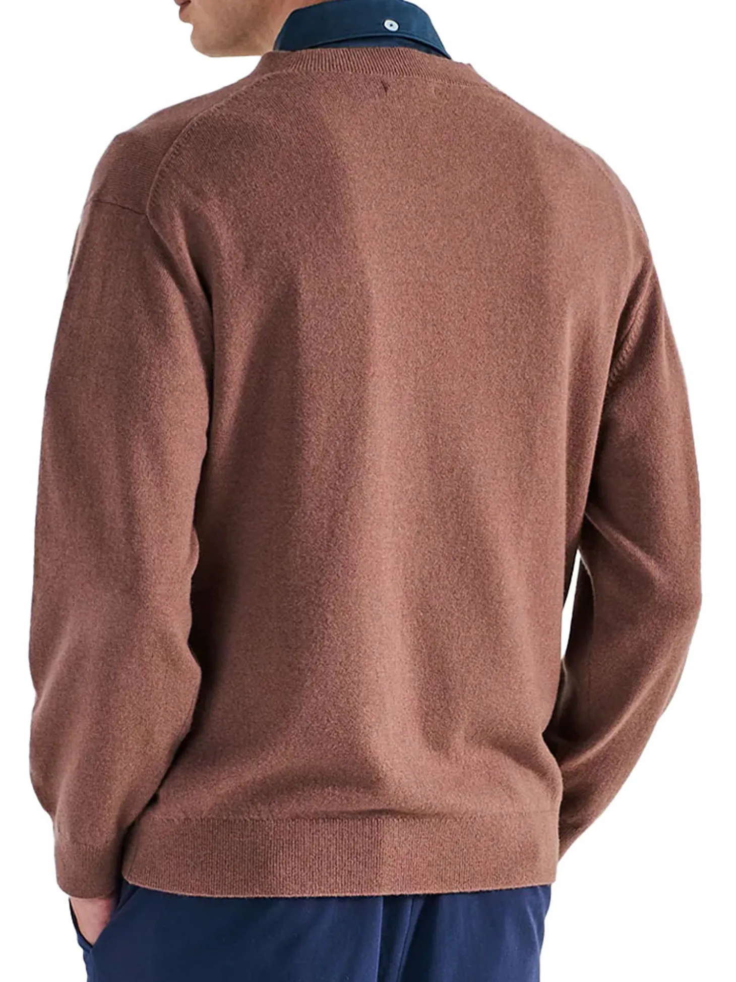 Malbon x Jesper Parnevik V-Neck Merino Wool Sweater - Chocolate