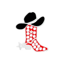 Navika Crystal Cowgirl Boot Red Ball Marker