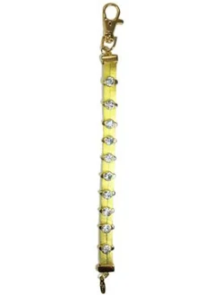 Navika Leather Crystal Stroke Counter Gold