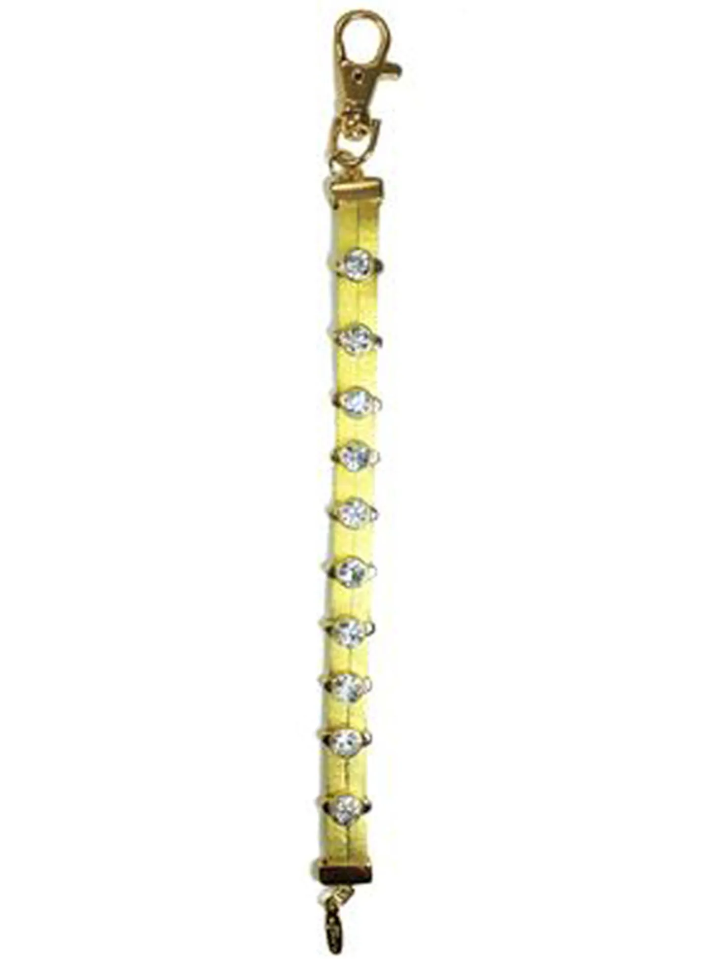 Navika Leather Crystal Stroke Counter Gold