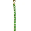 Navika Leather Crystal Stroke Counter Green