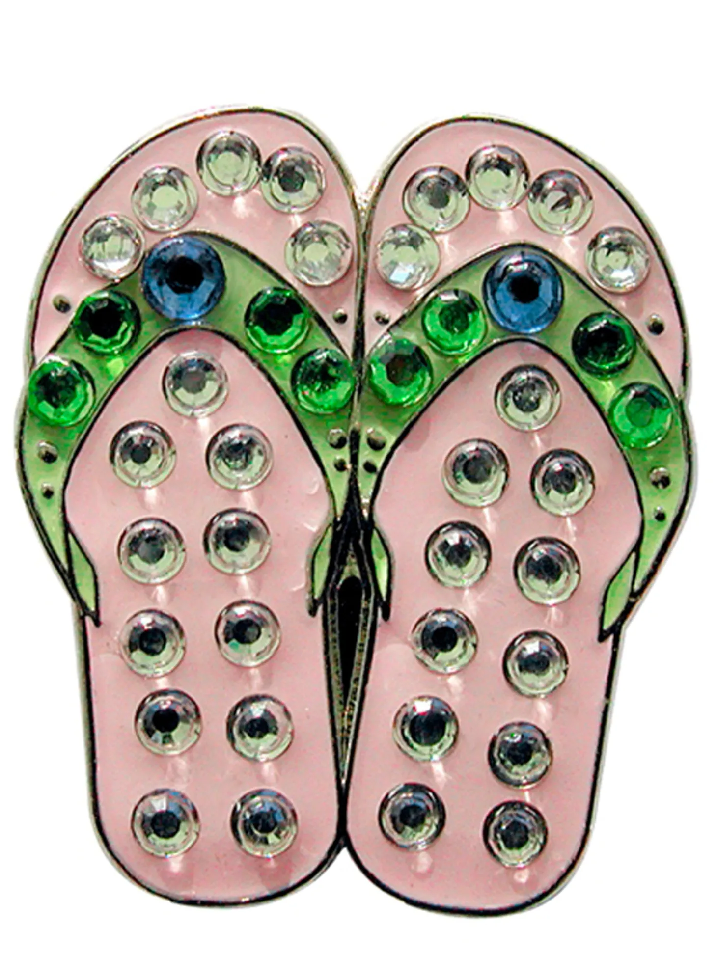 Navika Swarovski Crystal Flipflop Pink Marker
