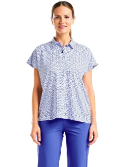 Nivo Women's Veronica Short Sleeve Polo - Cobalt