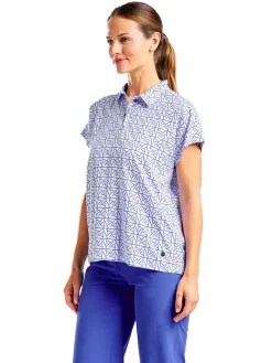 Nivo Women's Veronica Short Sleeve Polo - Cobalt