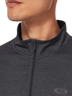 Oakley Gravity Range Quarter Zip Midlayer - Blackout Heather