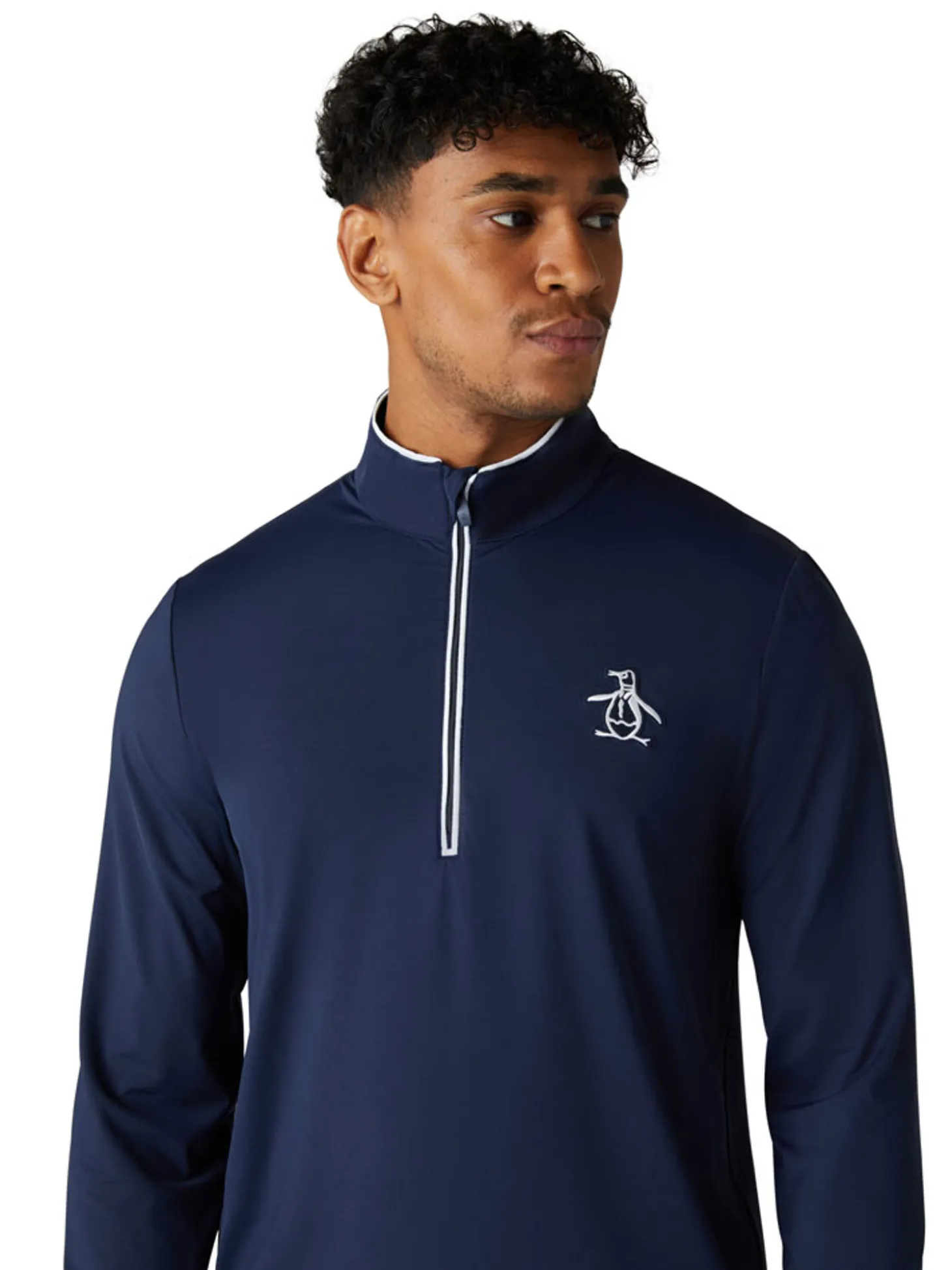 Original Penguin 1/4-Zip Technical Earl - Black Iris