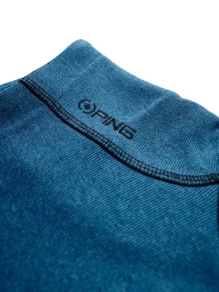 Ping Ramsey 1/2 Zip Ribbed Fleece - Snorkel Blue Marl
