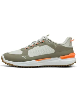 Puma IGNITE Elevate X Spikeless Golf Shoes - Sedate Grey/Velvet Moss/Fluro