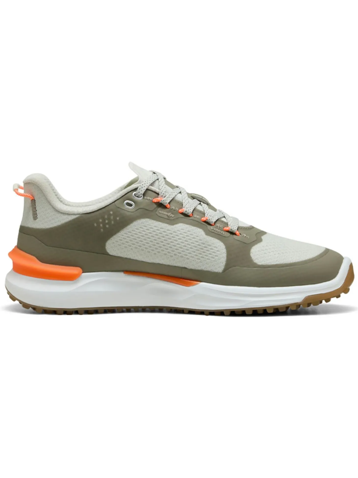Puma IGNITE Elevate X Spikeless Golf Shoes - Sedate Grey/Velvet Moss/Fluro