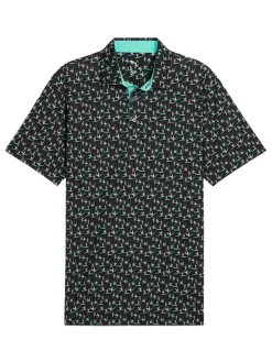 Puma MATTR Paradise Polo - Black/Aquatic