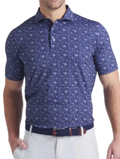 Puma MATTR Port Golf Polo - Deep Navy - White Glow/Deep Navy