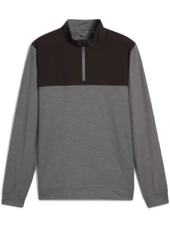 Puma Ripguard Hybrid 1/4 Zip - Slate Sky Heather/Puma Black