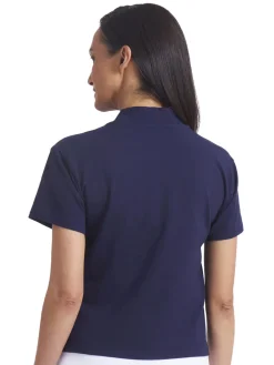Puma Womens Charlotte Modalon Golf Mock - Deep Navy