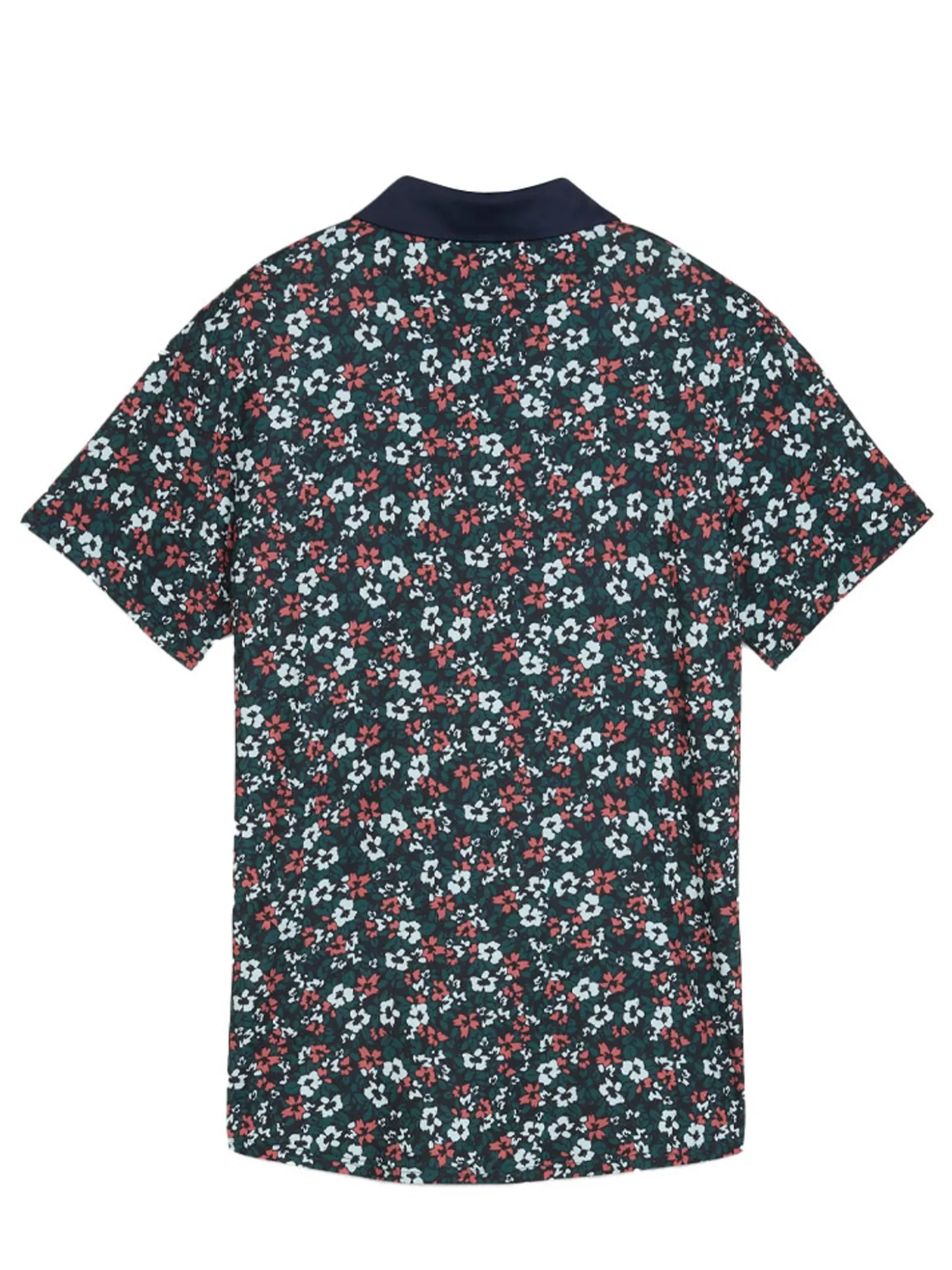 Puma Womens Floral Burst Golf Polo - Deep Navy