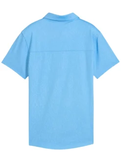Puma Womens MATTR Animal Deboss Golf Polo - Team Light Blue