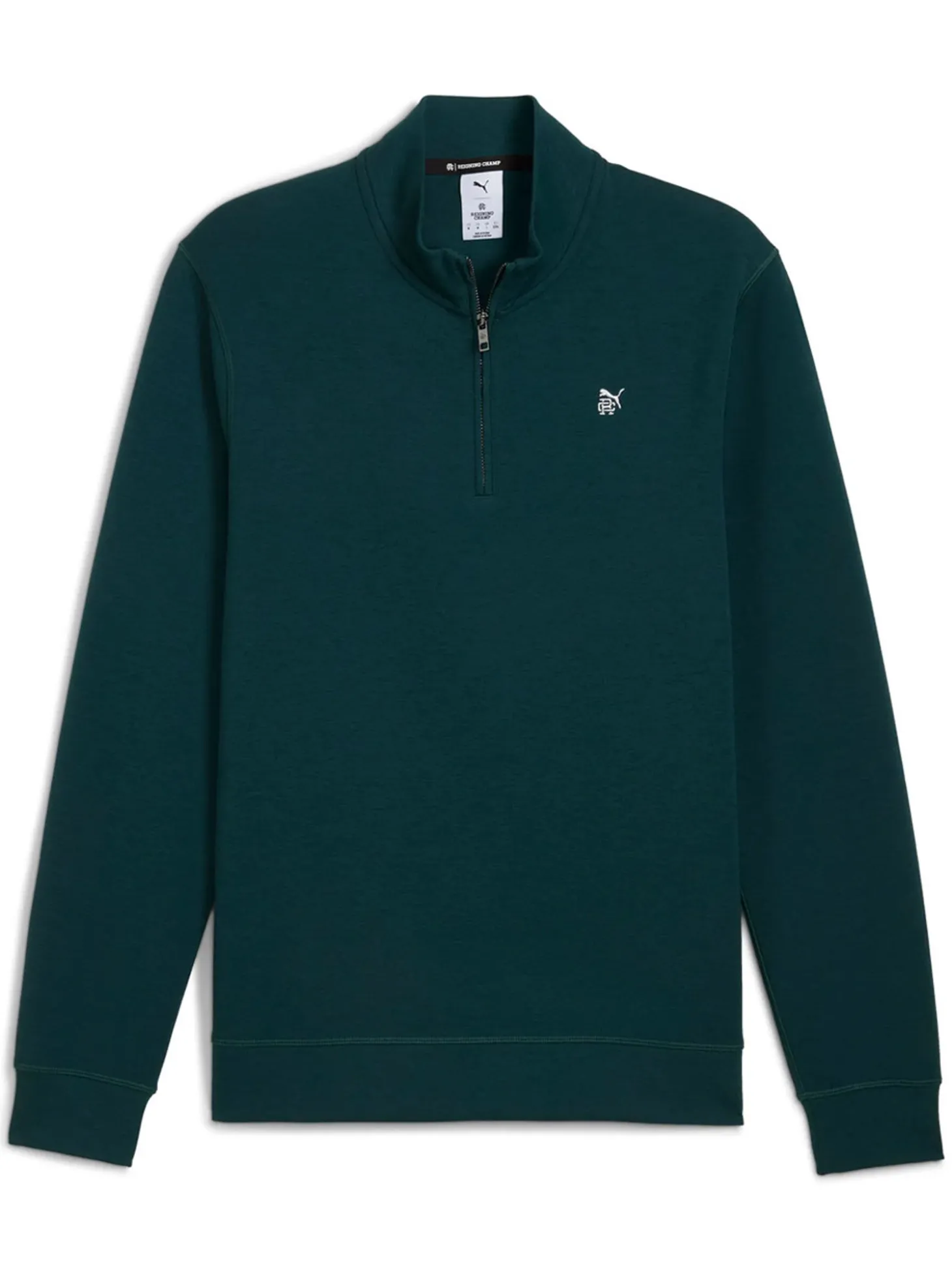 Puma x Reigning Champ CLOUDSPUN Fleece Golf 1/4 Zip - Green Terrain