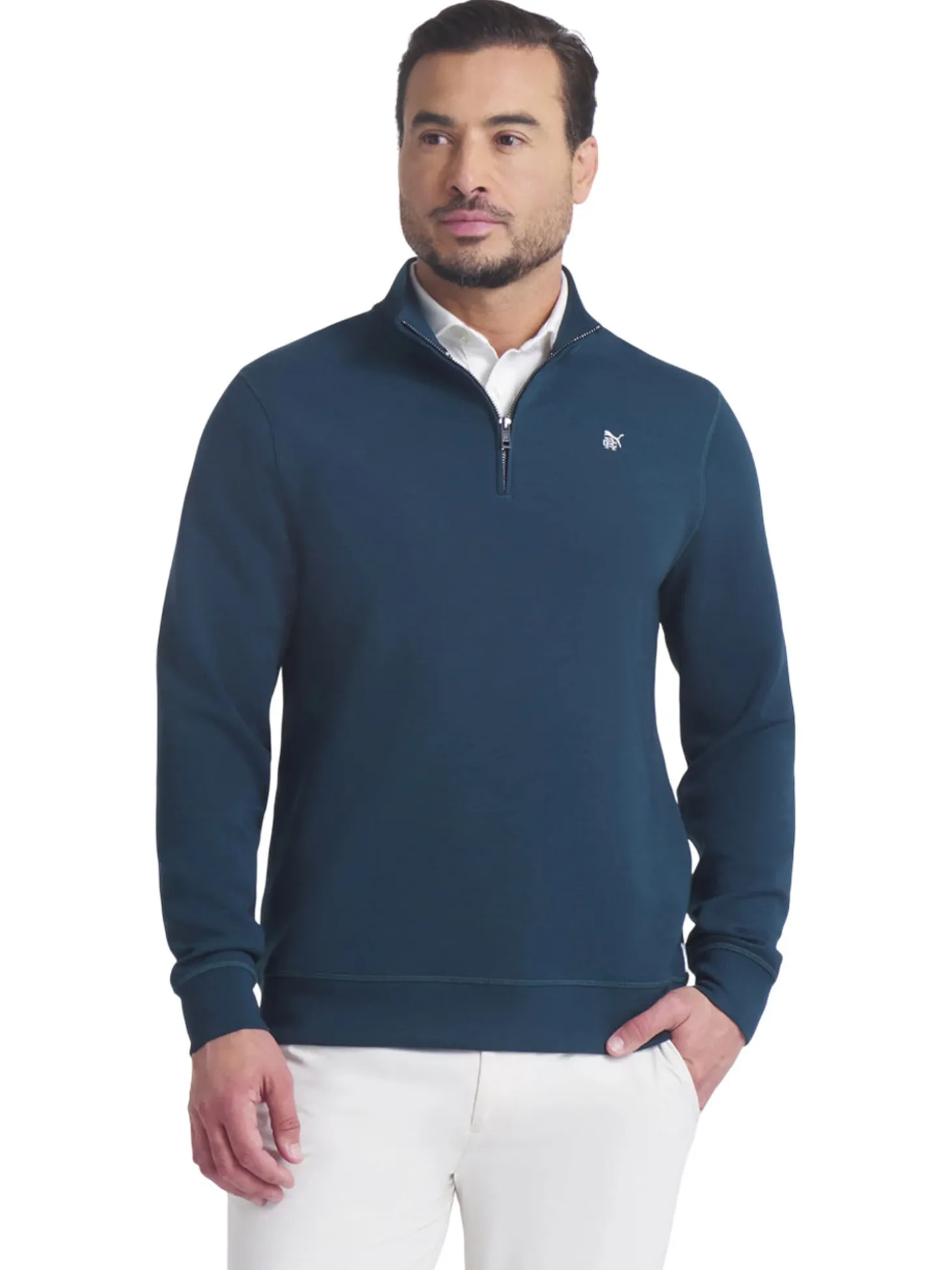 Puma x Reigning Champ CLOUDSPUN Fleece Golf 1/4 Zip - Green Terrain