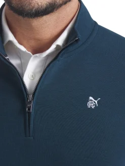 Puma x Reigning Champ CLOUDSPUN Fleece Golf 1/4 Zip - Green Terrain