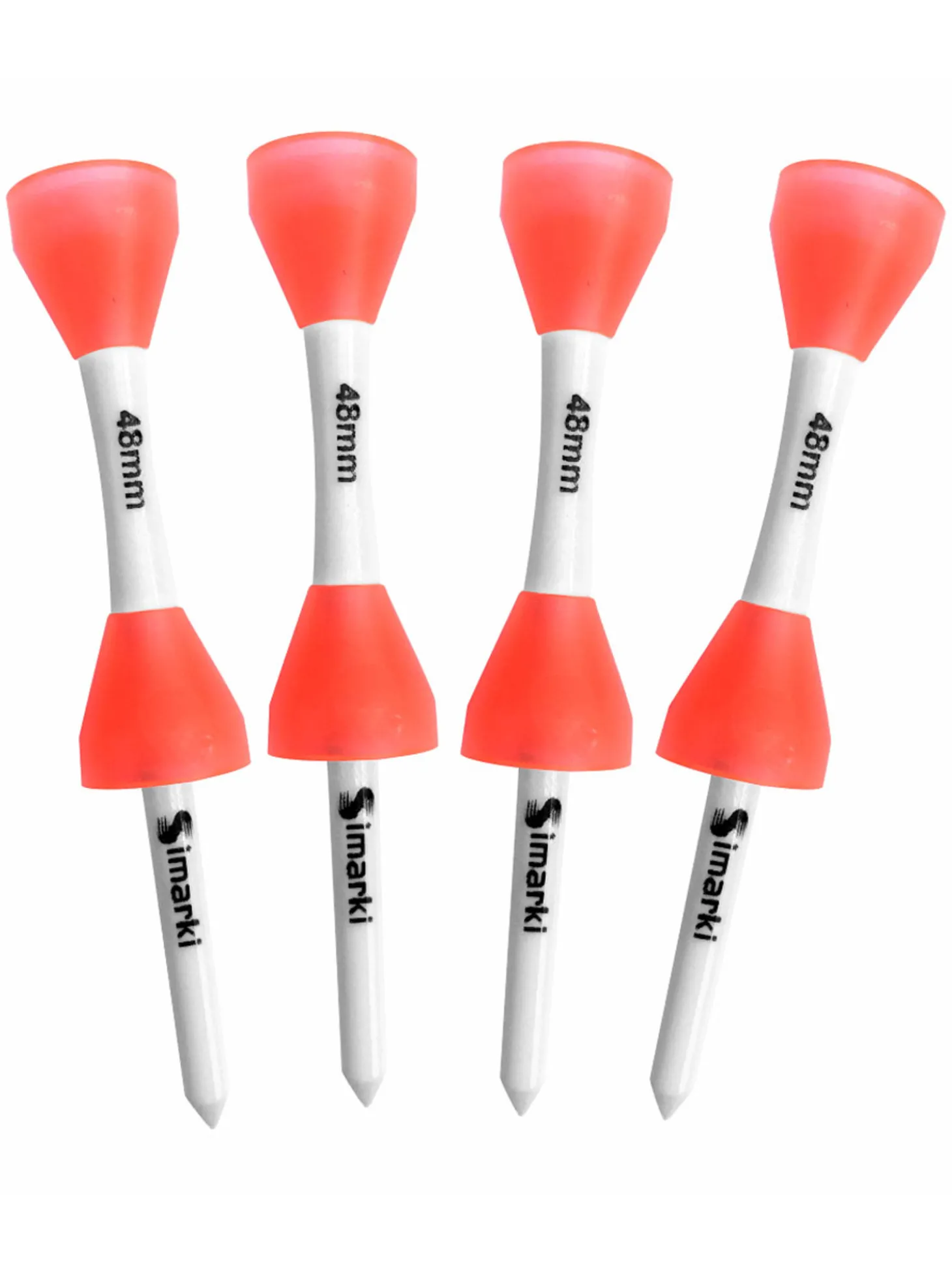Simarki Fixed Height Golf Tees 10 Pack Orange - 48mm