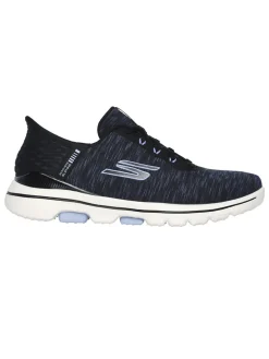 Skechers Women's GO GOLF Walk 5 Slip 'In Golf Shoes - Black/Lavender
