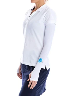 SParms Sun Protection Arm Sleeves With Thumbhole - White